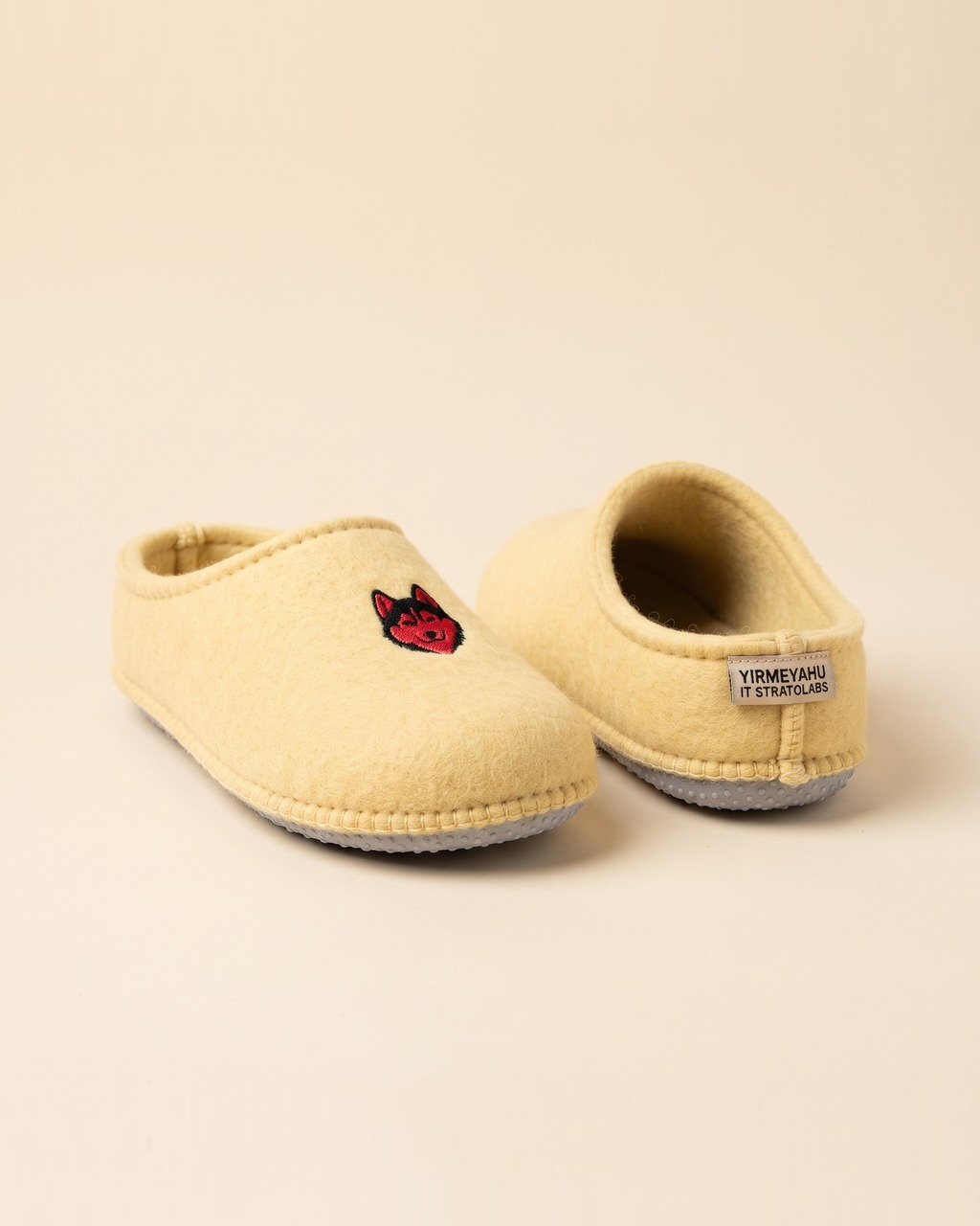 Sled Dog Felt Slippers
